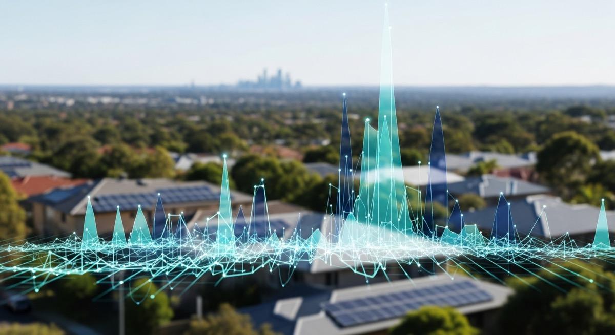 Property market supply and demand data visualization showing market trends for Australian suburbs